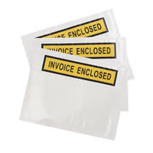 Envelope Invoice Enclosed 150 x 115 Black/Yellow/White 1000/Box