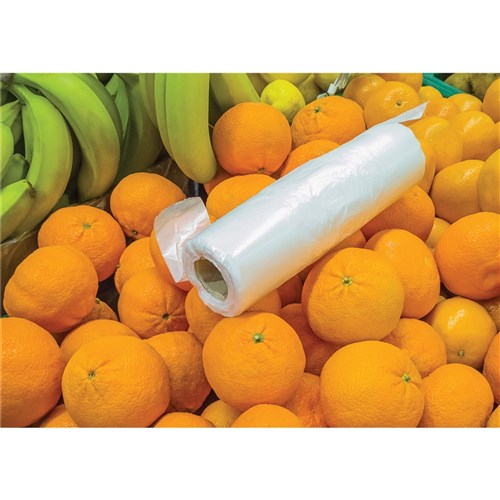 Poly Bag Produce 250 + 100 x 380 Natural HDPE 6/Ctn