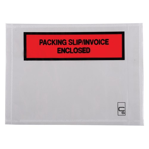 Envelope Pack Slip 155 x 115 Black/Red/White 1000/Box 