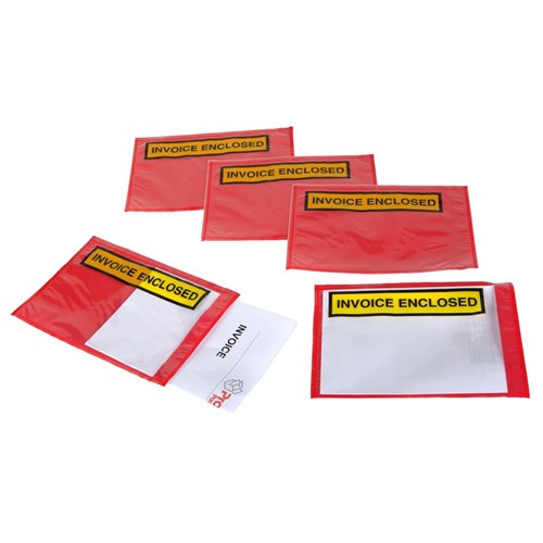 Invoice Enclosed Envelope 165mm x 115mm Blk/Ylw/Red Type B  1000/box