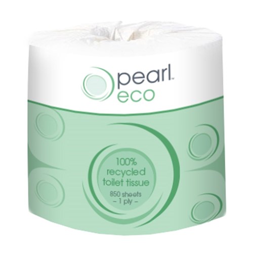Toilet Tissue Roll 1 Ply 850Sh Pearl Eco 48/Ctn